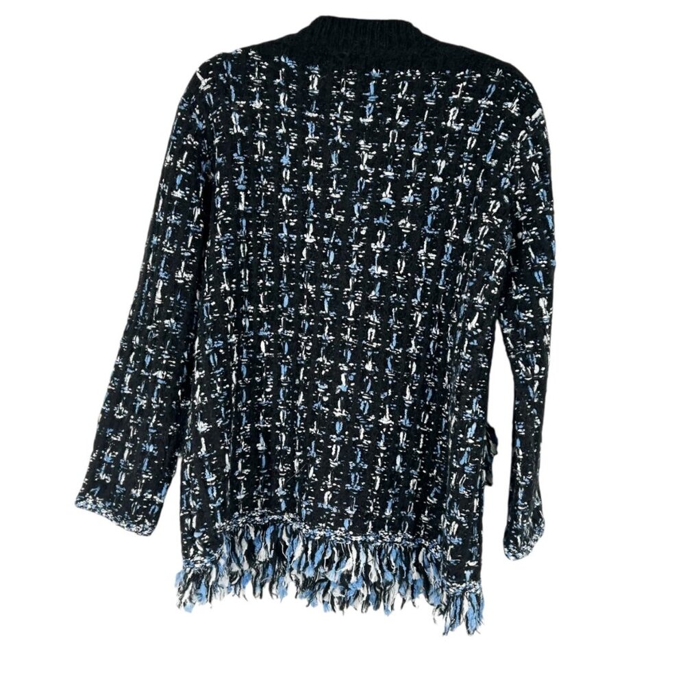 NWT Anthropologie Tweed Fringe Cardigan XS - Picture 3 of 10